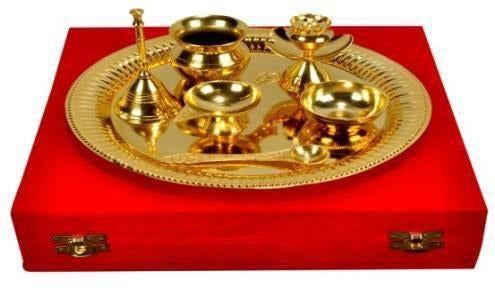 Pooja Thali Gold Plated