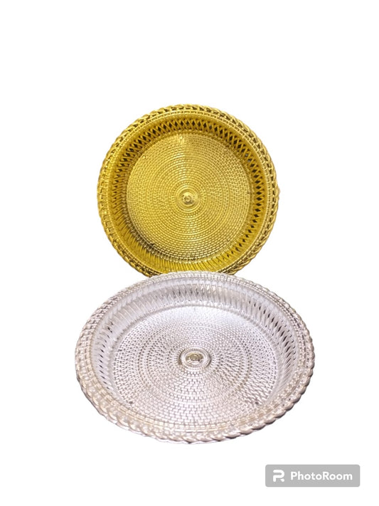 Round plastic gift tray (medium)