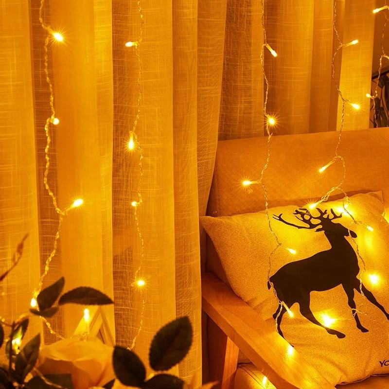 Christmas Window Curtain String Light 3m