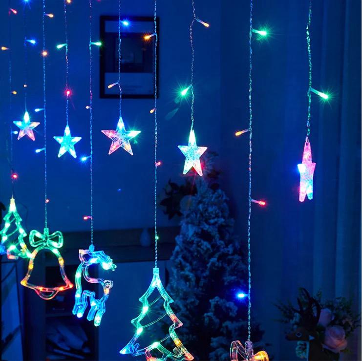 Christmas Window Curtain Reinder Light 3m