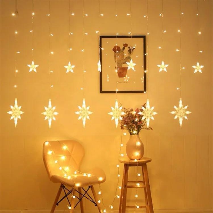 Christmas Window Curtain Star Light 2.5m