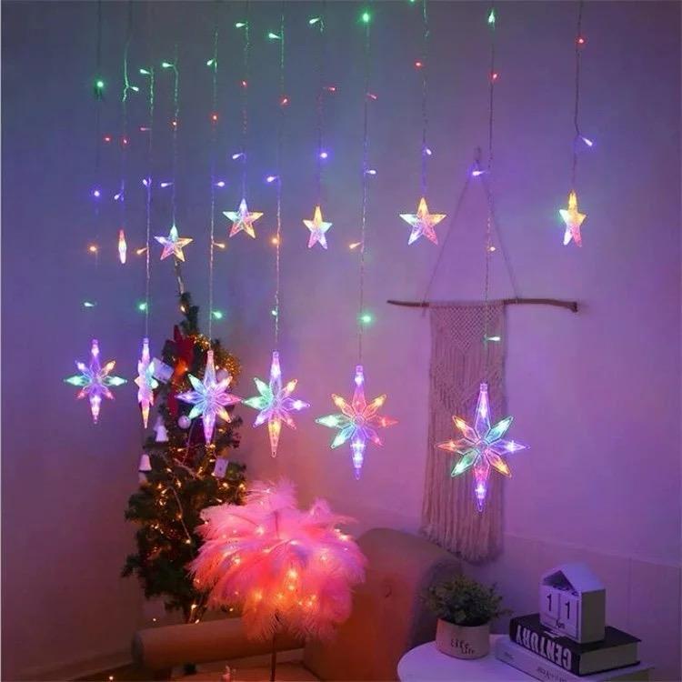 Christmas Window Curtain Star Light 2.5m