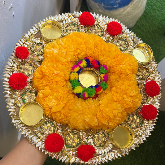 Round Diya Tray