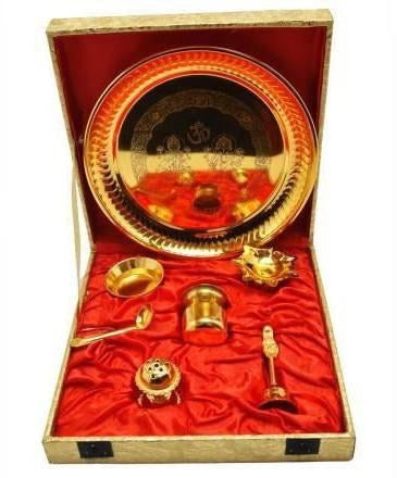 Pooja Thali Gold Plated