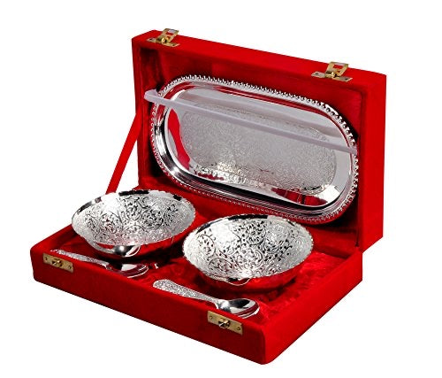 Double Bowl silver Gift Set