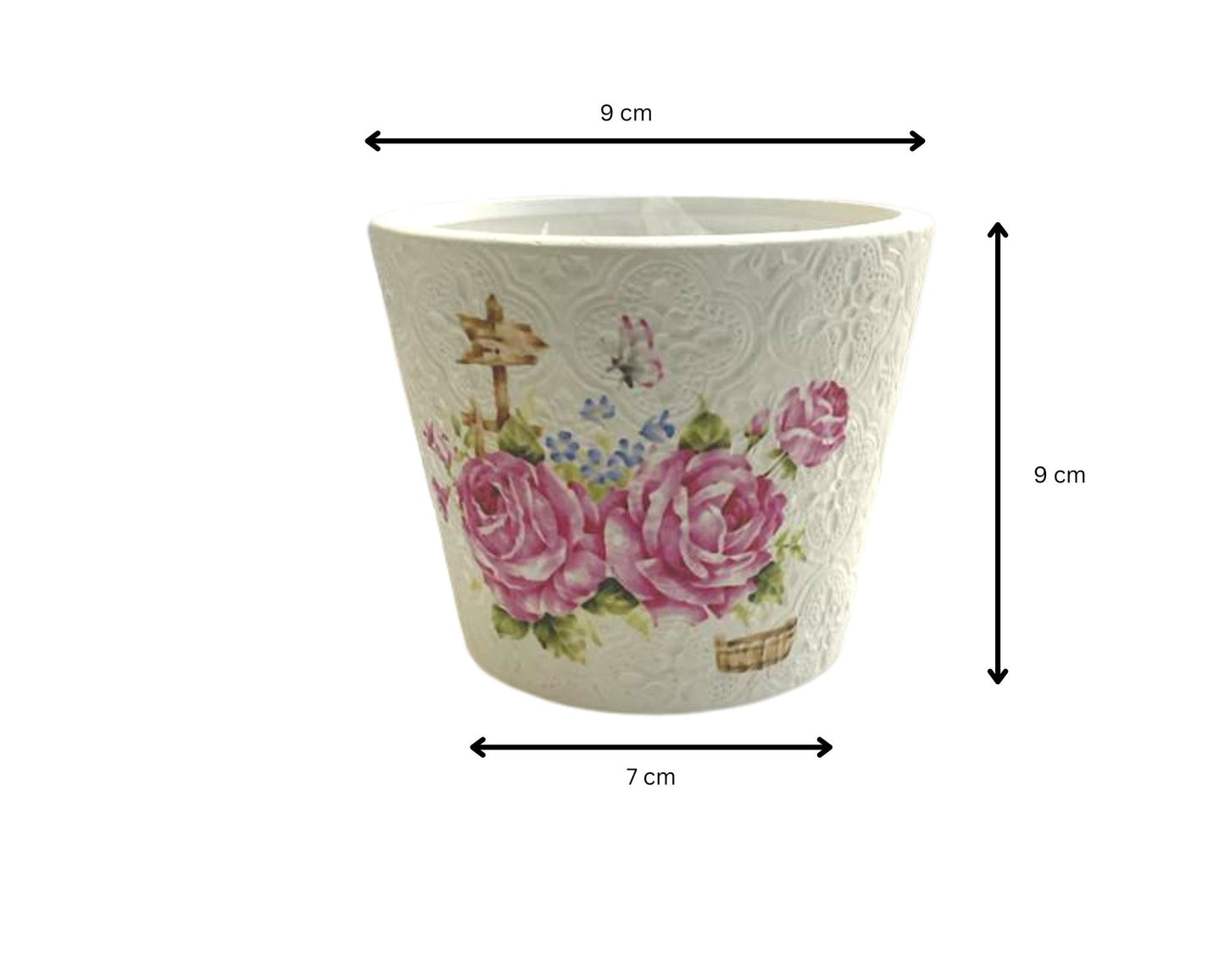 White Flower Pot