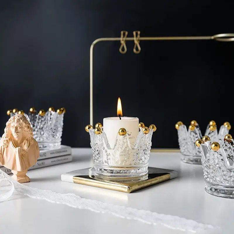 Crystal Crown Candle Holder