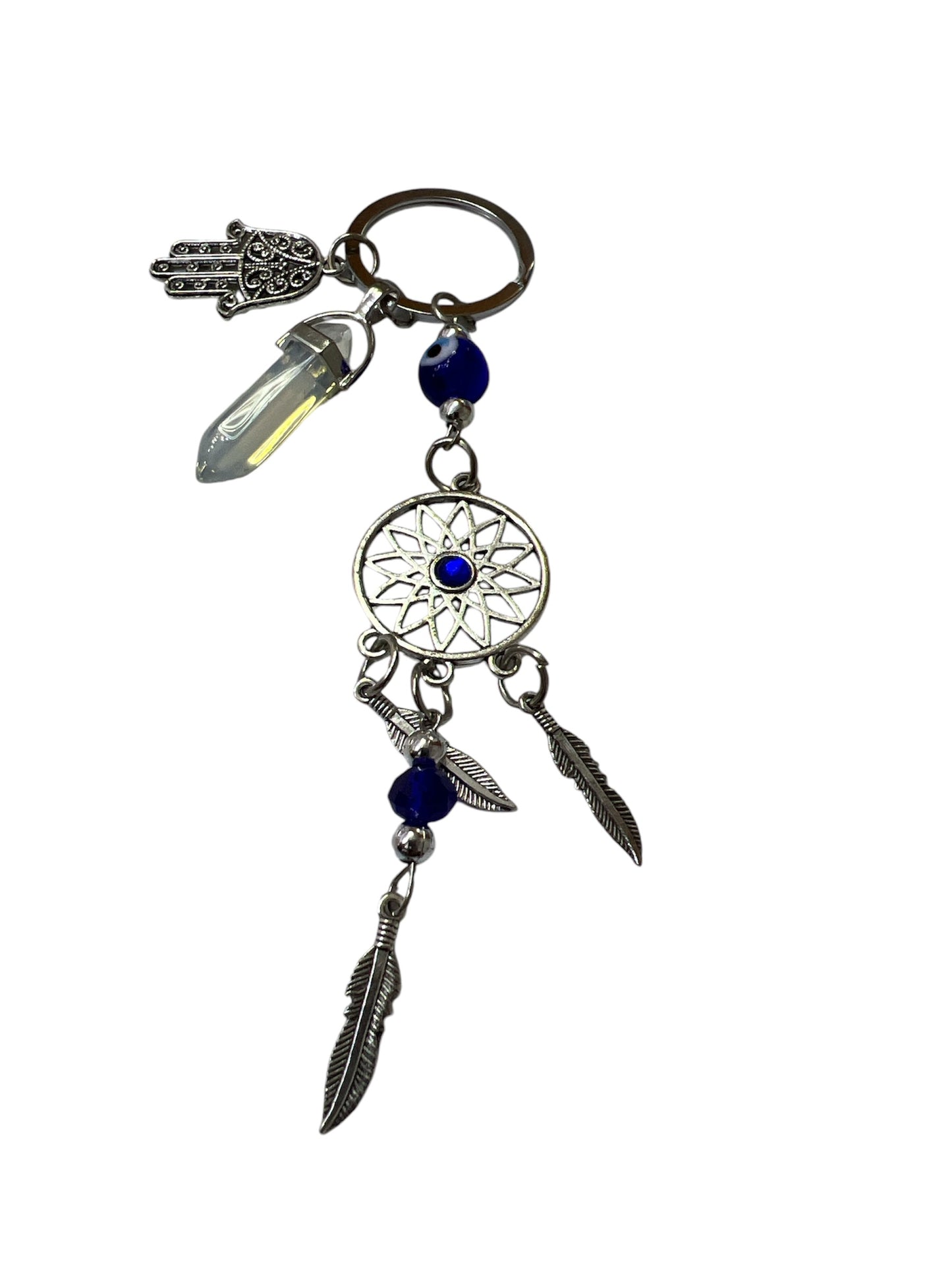 Evil eye dream catcher keyholder