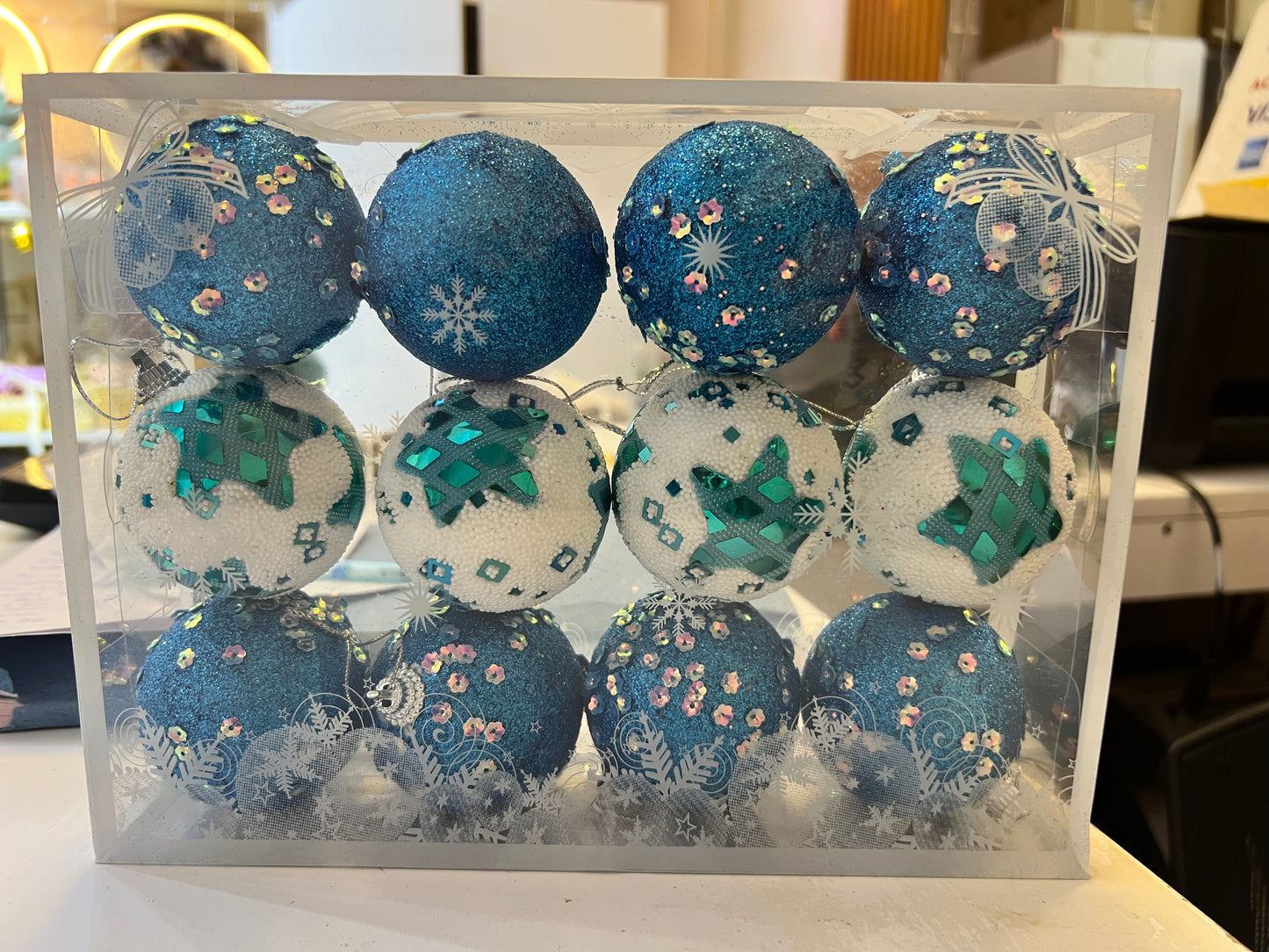 Christmas ball decor blue