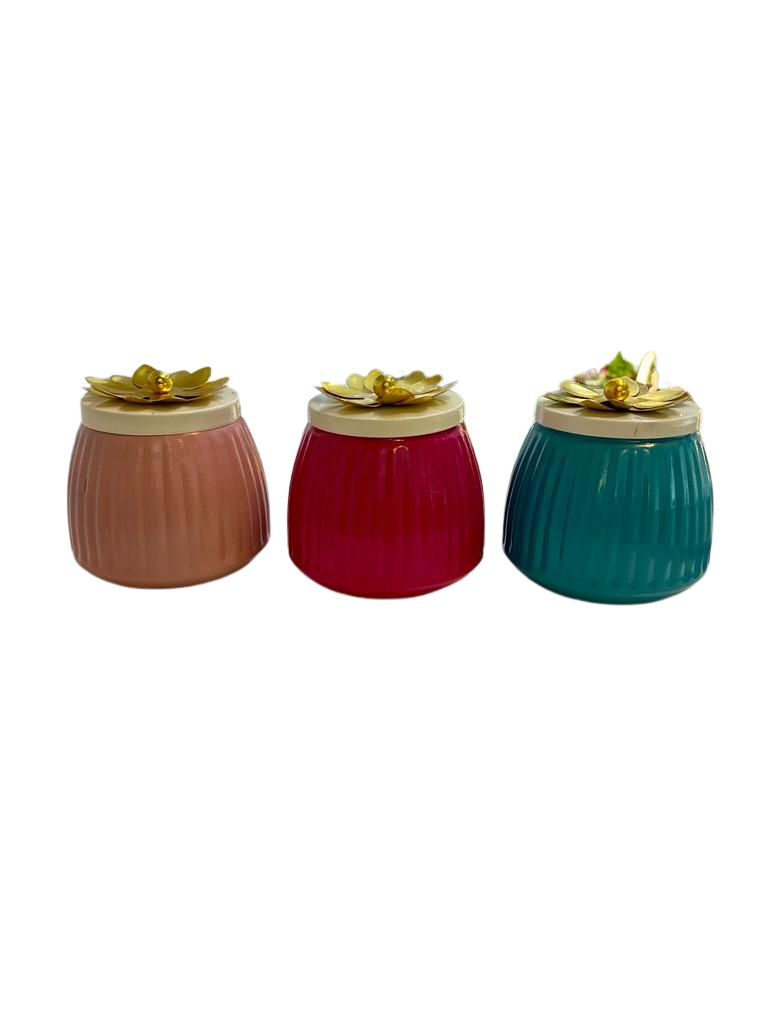 Coloured Metal Jars