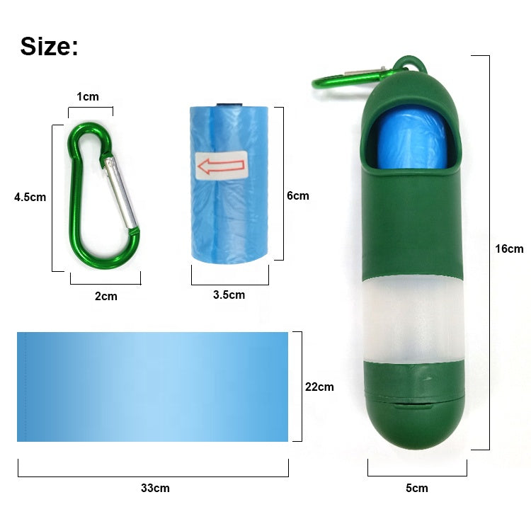 Poop Bag Dispenser with Hand Sanitizer