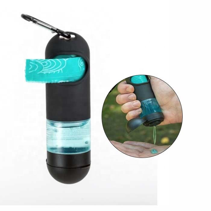 Poop Bag Dispenser with Hand Sanitizer